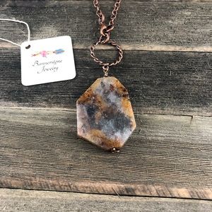 Rutilated Quartz Gemstone Pendant Necklace